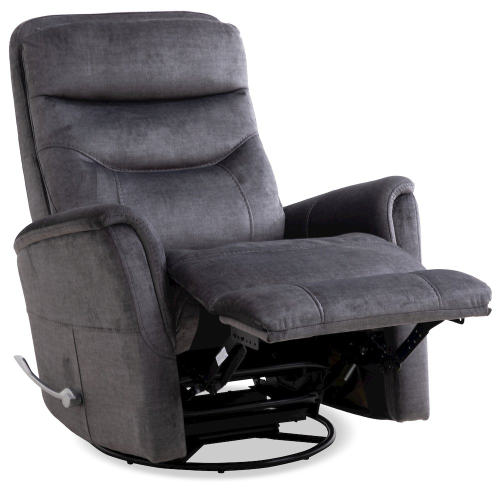 Gemini - Capri Charcoal Swivel Glider Recliner Two Pack. Picture 5