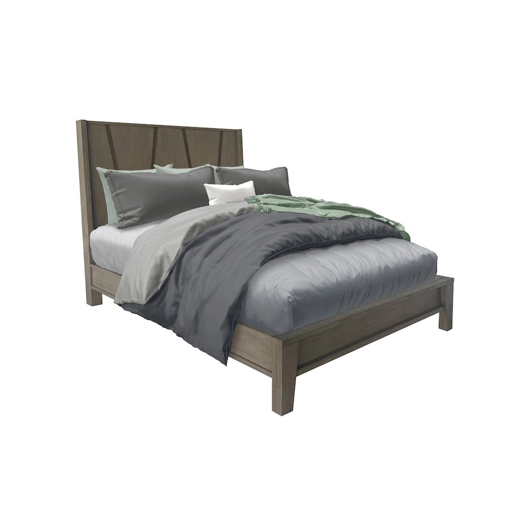 Pure Modern Bedroom Queen Panel Bed. Picture 6