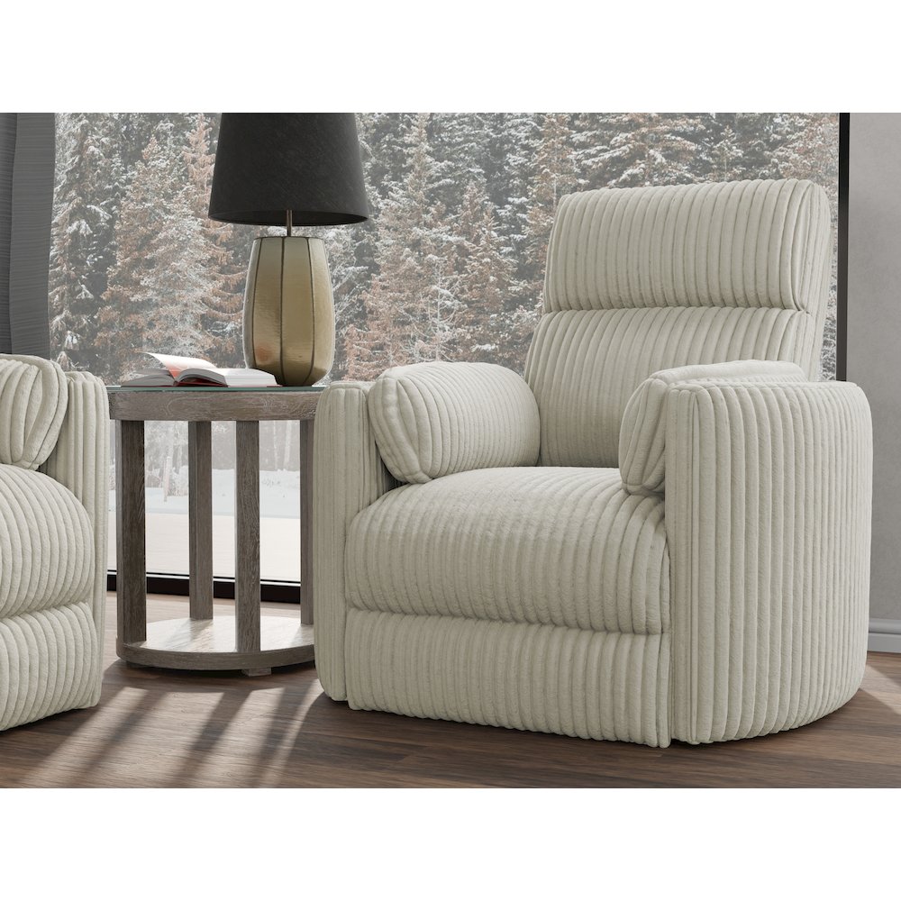 Radius - Mega Ivory Power Swivel Glider Recliner Two Pack. Picture 10