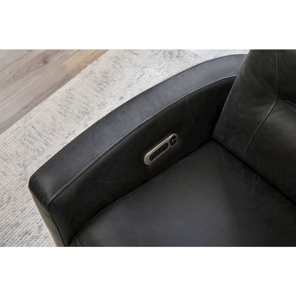 Remmington - Vintage Slate Power Swivel Glider Recliner P2 Two Pack. Picture 11
