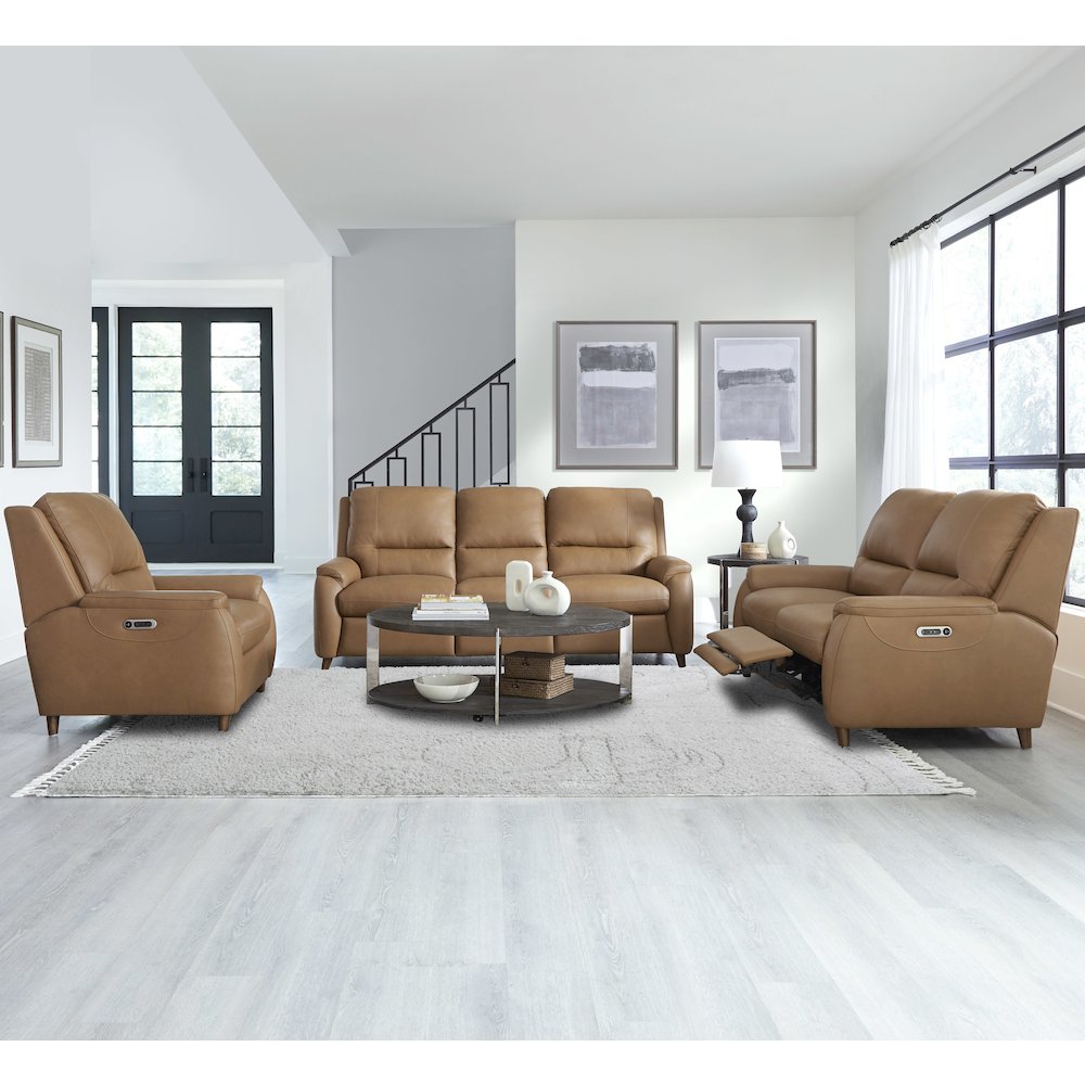 Austin - Caramel Cream Power Recliner Two Pack. Picture 13