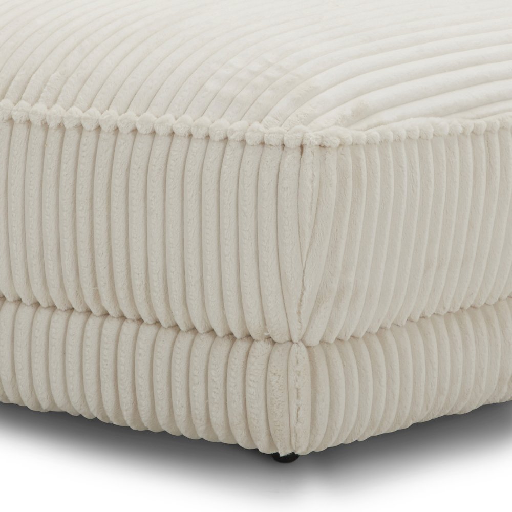 Utopia - Mega Ivory Ottoman with Casters. Picture 7