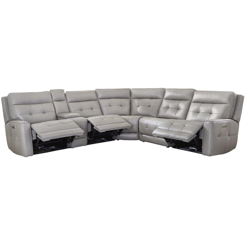 Canterbury - Pewter 6 Piece Zero Gravity Modular Power Reclining Sectional. Picture 2