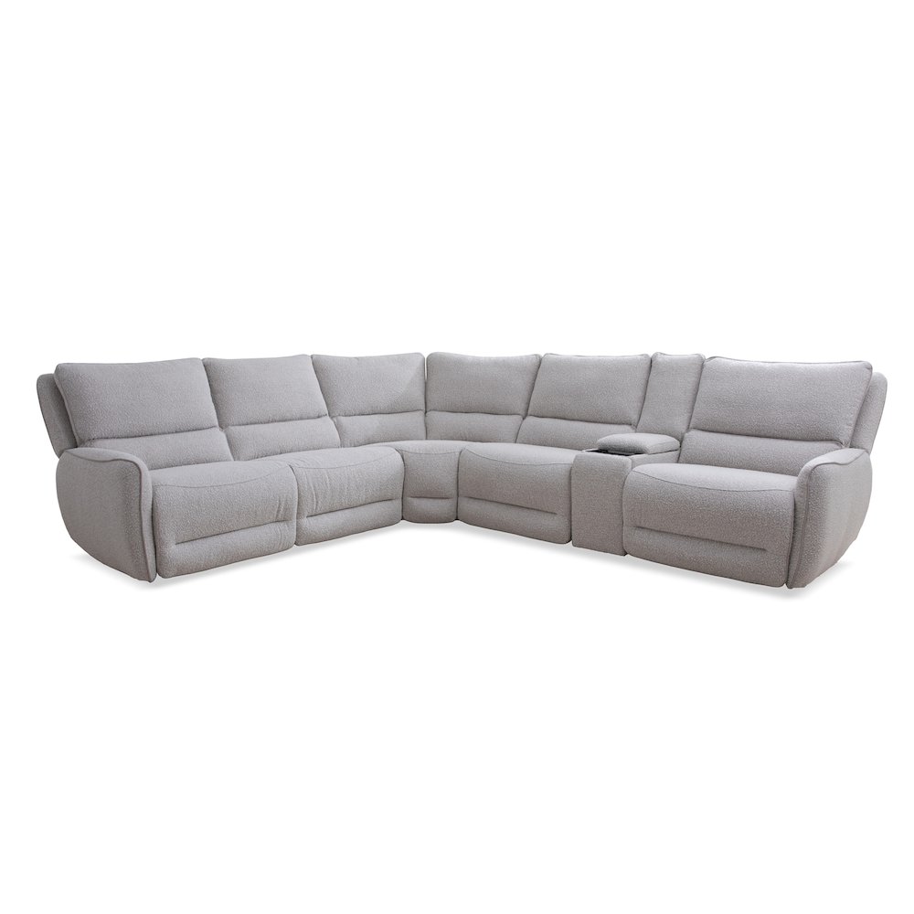 6 Piece Modular Power Reclining Sectional with Power Adjustable Headrests. Picture 1