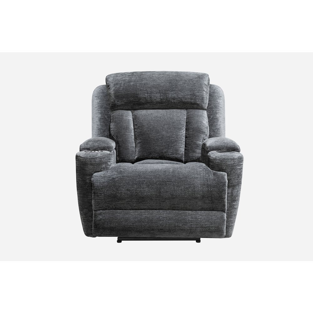 Dalton - Lucky Charcoal Power Recliner Two Pack. Picture 4