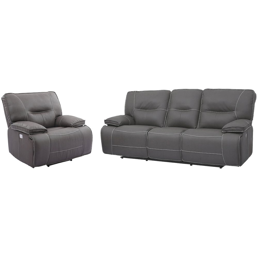 Spartacus - Haze Power Reclining Sofa and Recliner. Picture 1