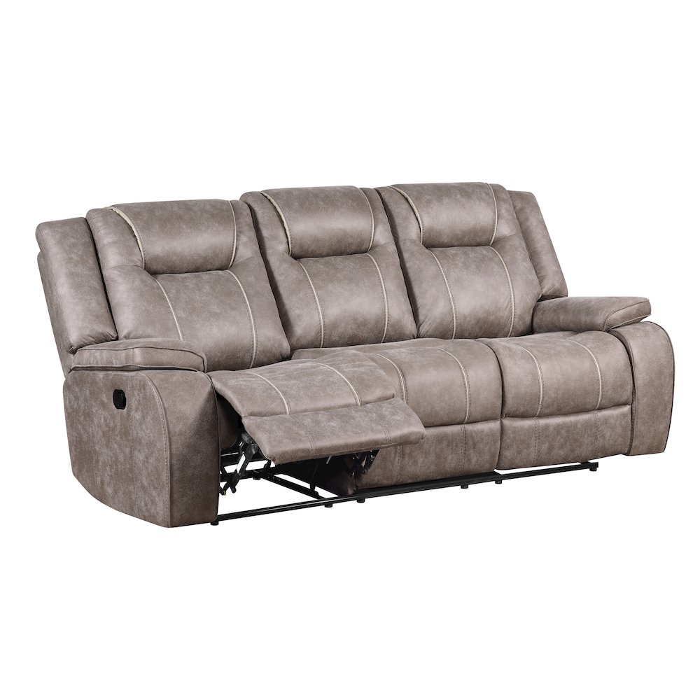 Blake - Desert Taupe Manual Glider Reclining Sofa and Two Recliners. Picture 3