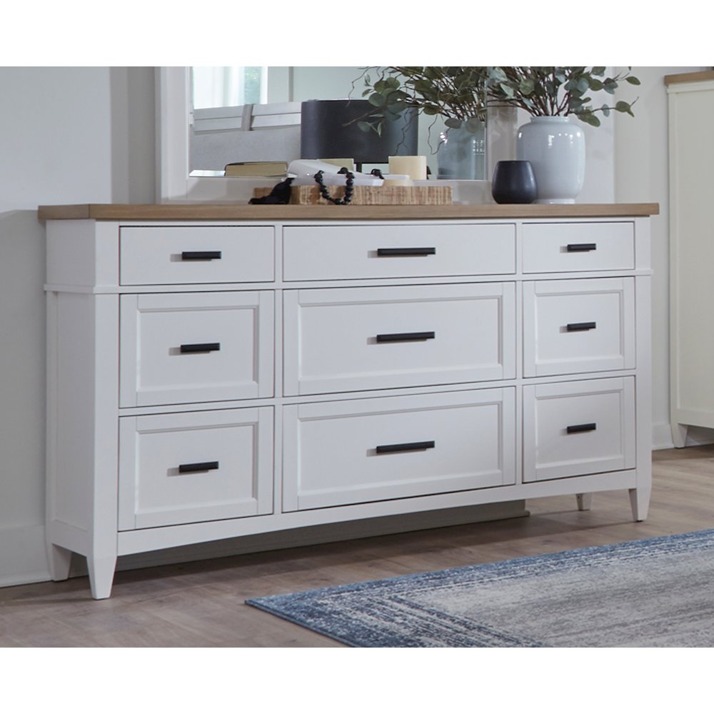 Modern Bedroom 9 Drawer Dresser. Picture 13