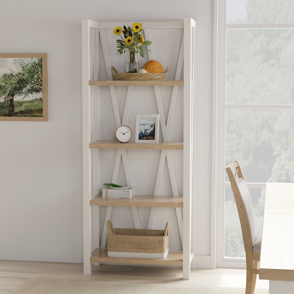 Modern - Cotton Etagere Bookcase. Picture 3