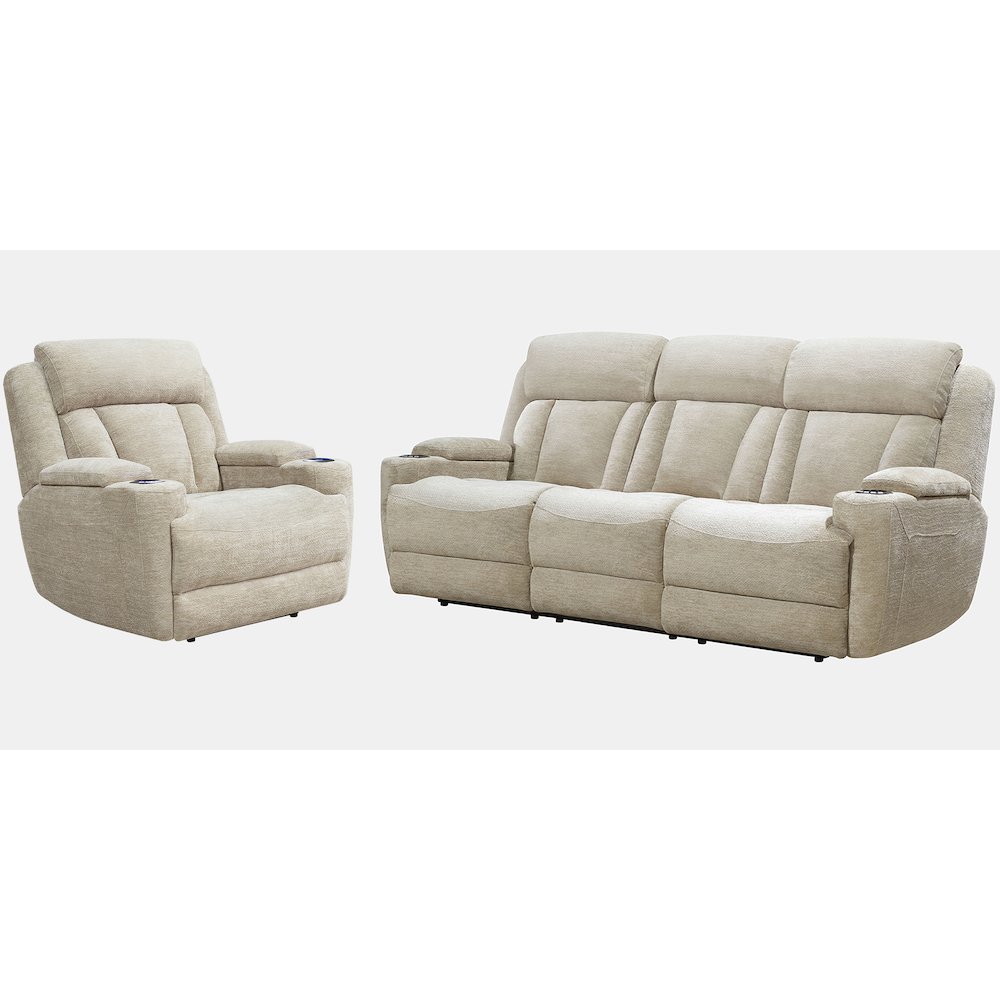 Dalton - Lucky Fawn Power Reclining Sofa and Recliner. Picture 1
