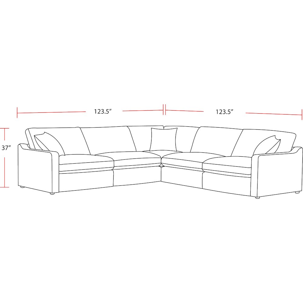 Surrender- Burmese Nature 5 Piece Modular Sectional. Picture 9