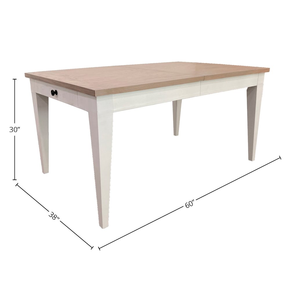 Modern Dining 60 In. Rectangular Extendable Dining Table. Picture 13