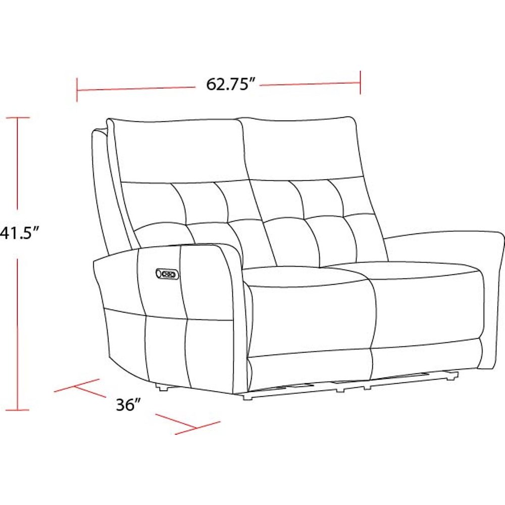 Gershwin - Lucca Butterscotch Zero Gravity Power Reclining Loveseat. Picture 7