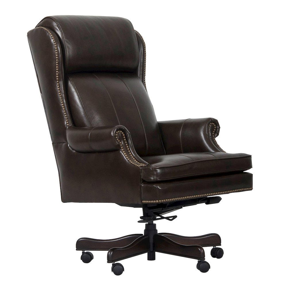 Leather Desk Chair. Picture 1