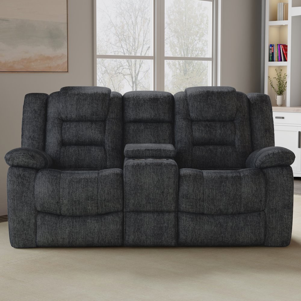 Bolton - Misty Storm Manual Glider Reclining Sofa Loveseat and Recliner. Picture 16