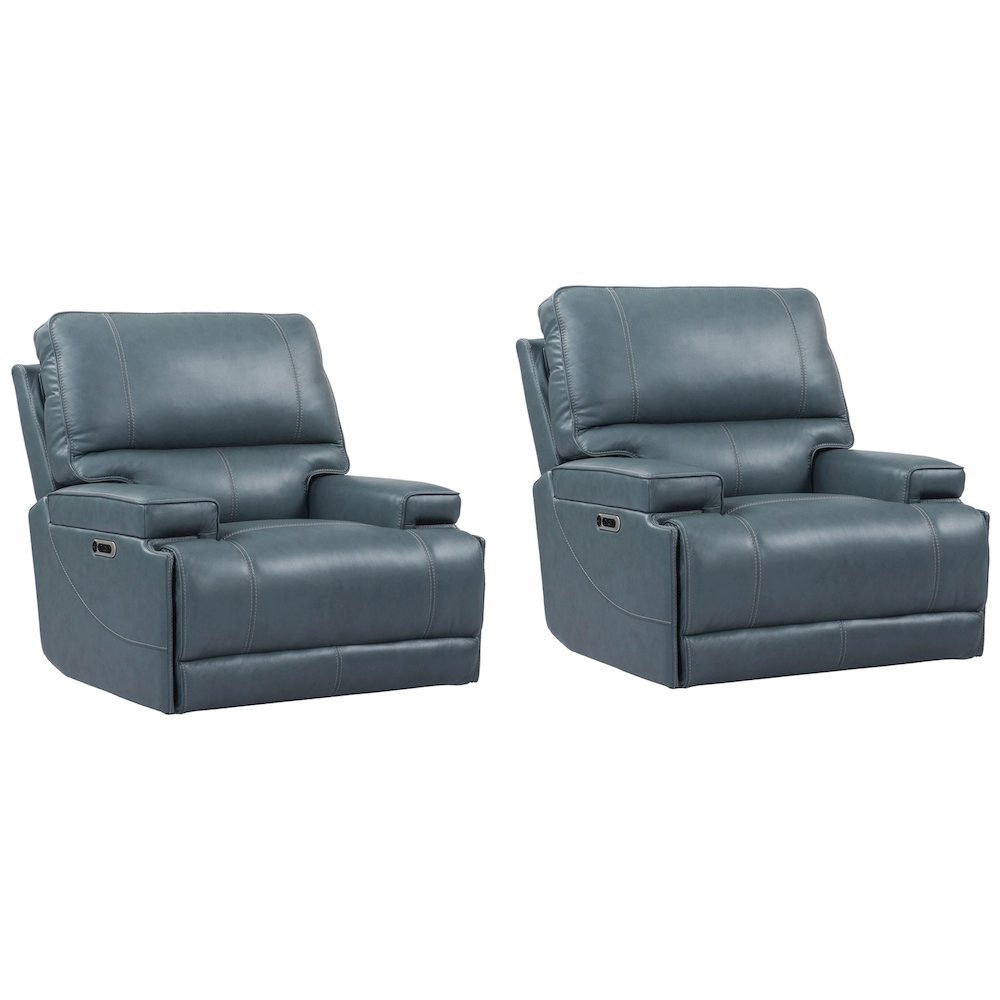 Whitman - Verona Azure - Powered By Freemotion Cordless Power Recliner Two Pack. Picture 1