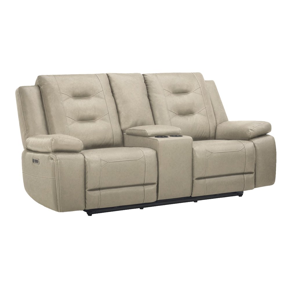 Caldwell - Tahoe Fog Power Console Loveseat P2. Picture 1