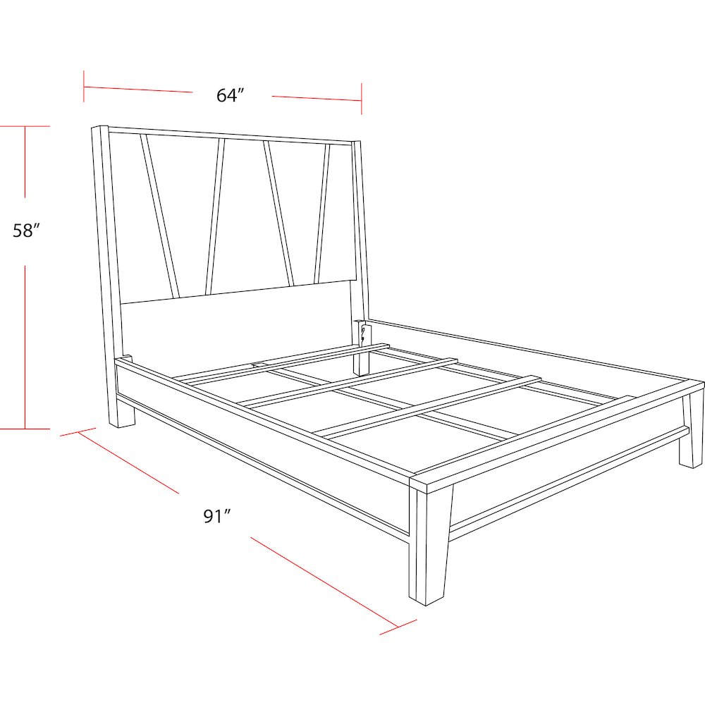 Pure Modern Bedroom Queen Panel Bed. Picture 12
