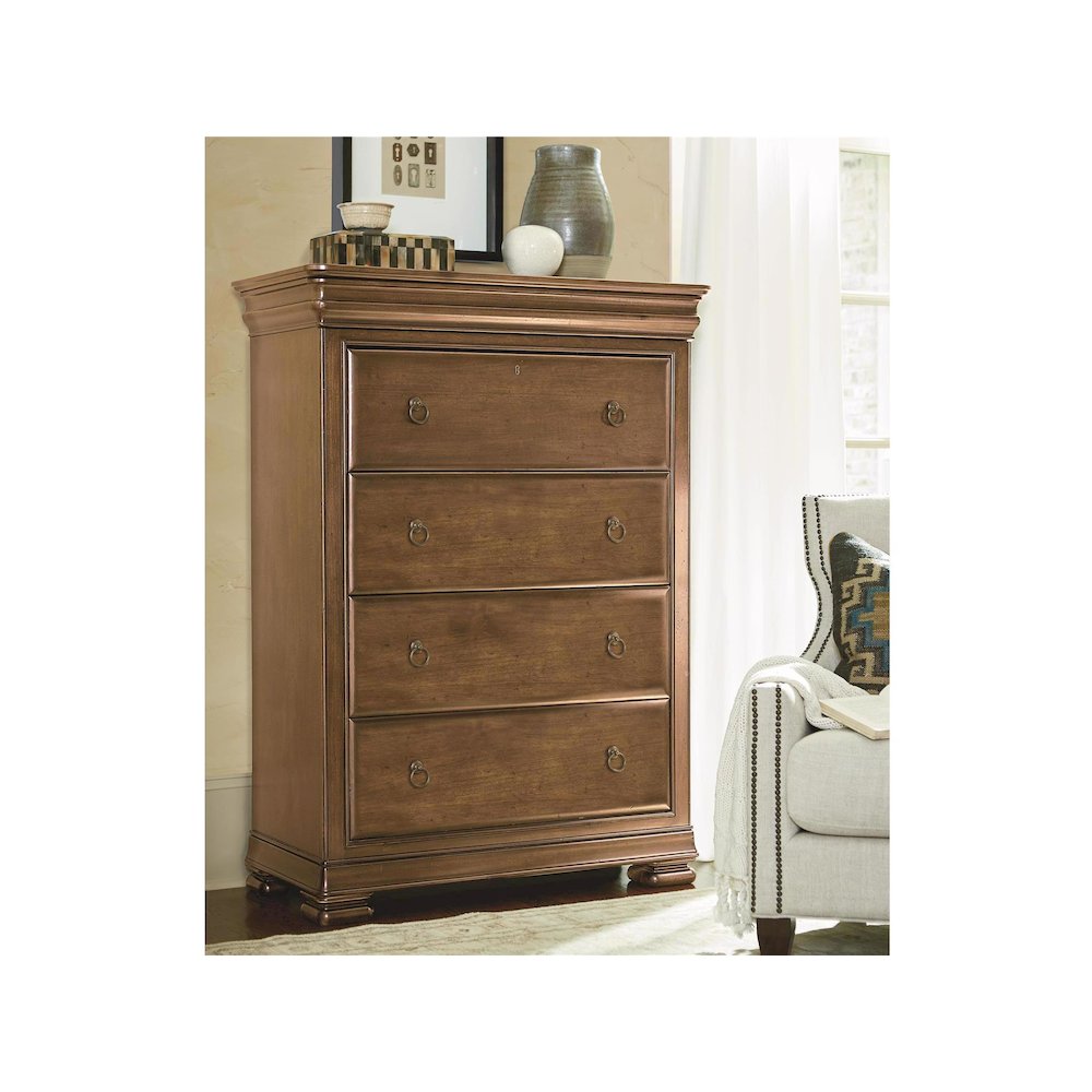 Drawer Chest In Cognac Color. Picture 1