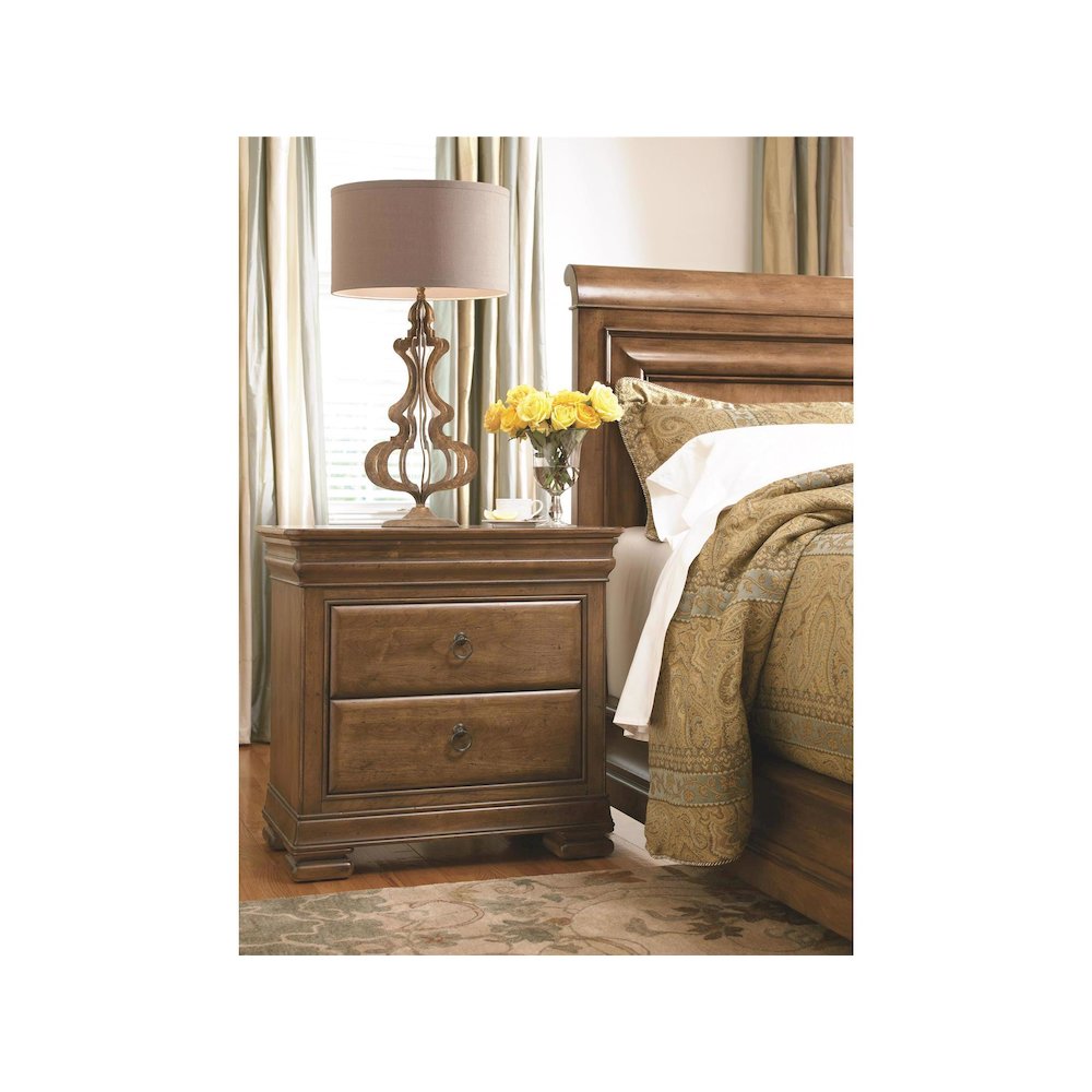 Nightstand In Cognac Color. Picture 1
