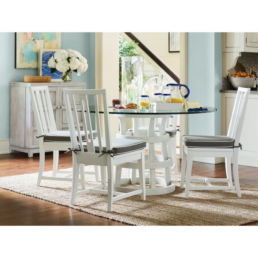 Round Glass Table 44" In Sandbar Color. Picture 7