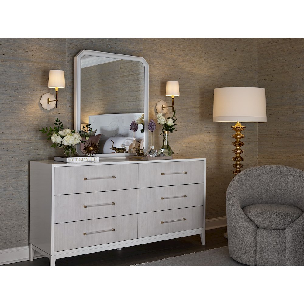 Brentwood Dresser In White Lacquer Color. Picture 3
