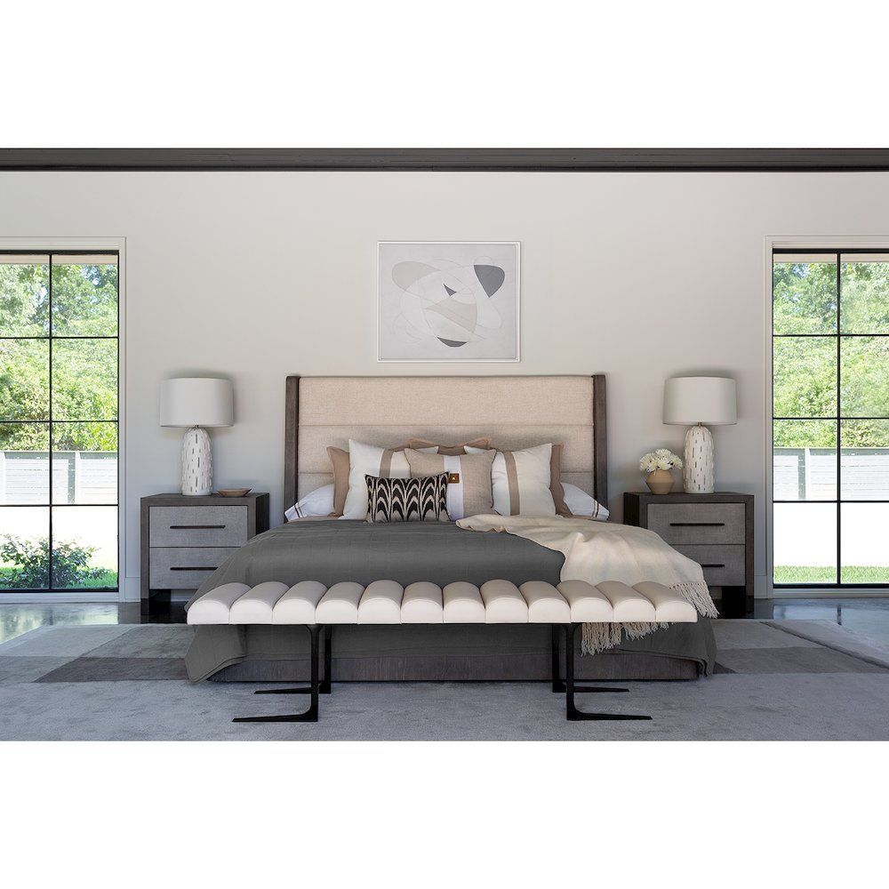 Devereux Bed Bench In Satin Bronze Color. Picture 4