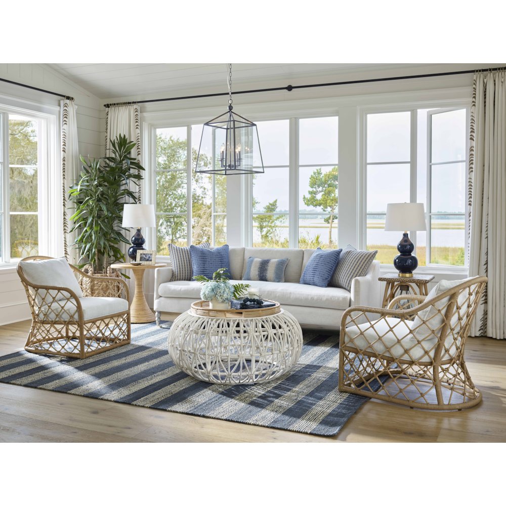 Miramar Accent Chair In Natural Rattan Color. Picture 6