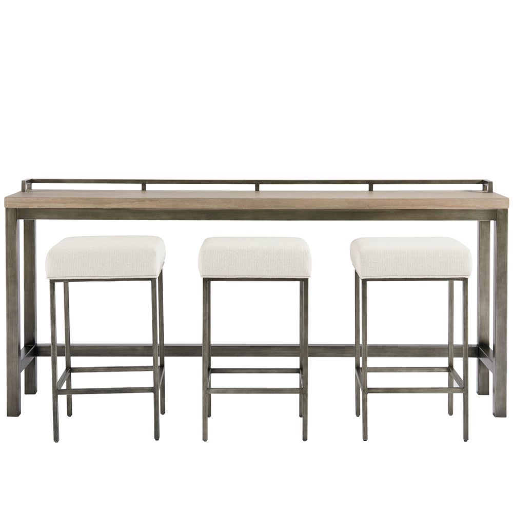 Mitchell Console W/Stools In Greystone Color. Picture 1
