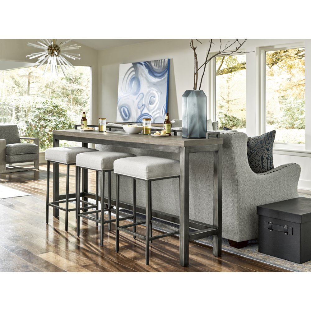Mitchell Console W/Stools In Greystone Color. Picture 4