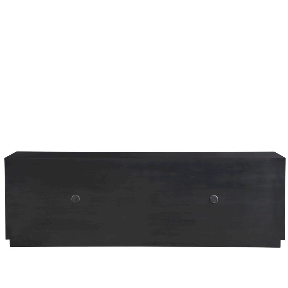 Matte Black and Pyrite Buffet Cabinet With Doors and Shelves. Picture 6
