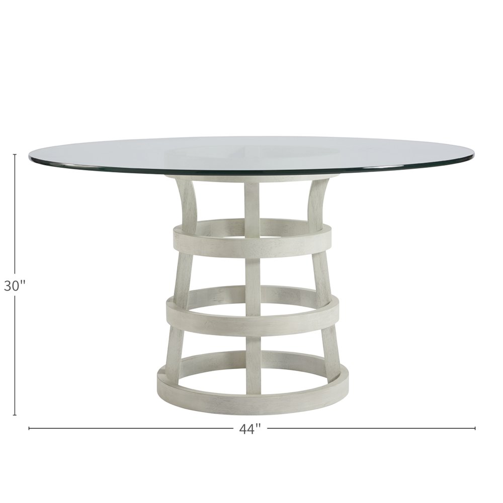 Round Glass Table 44" In Sandbar Color. Picture 2