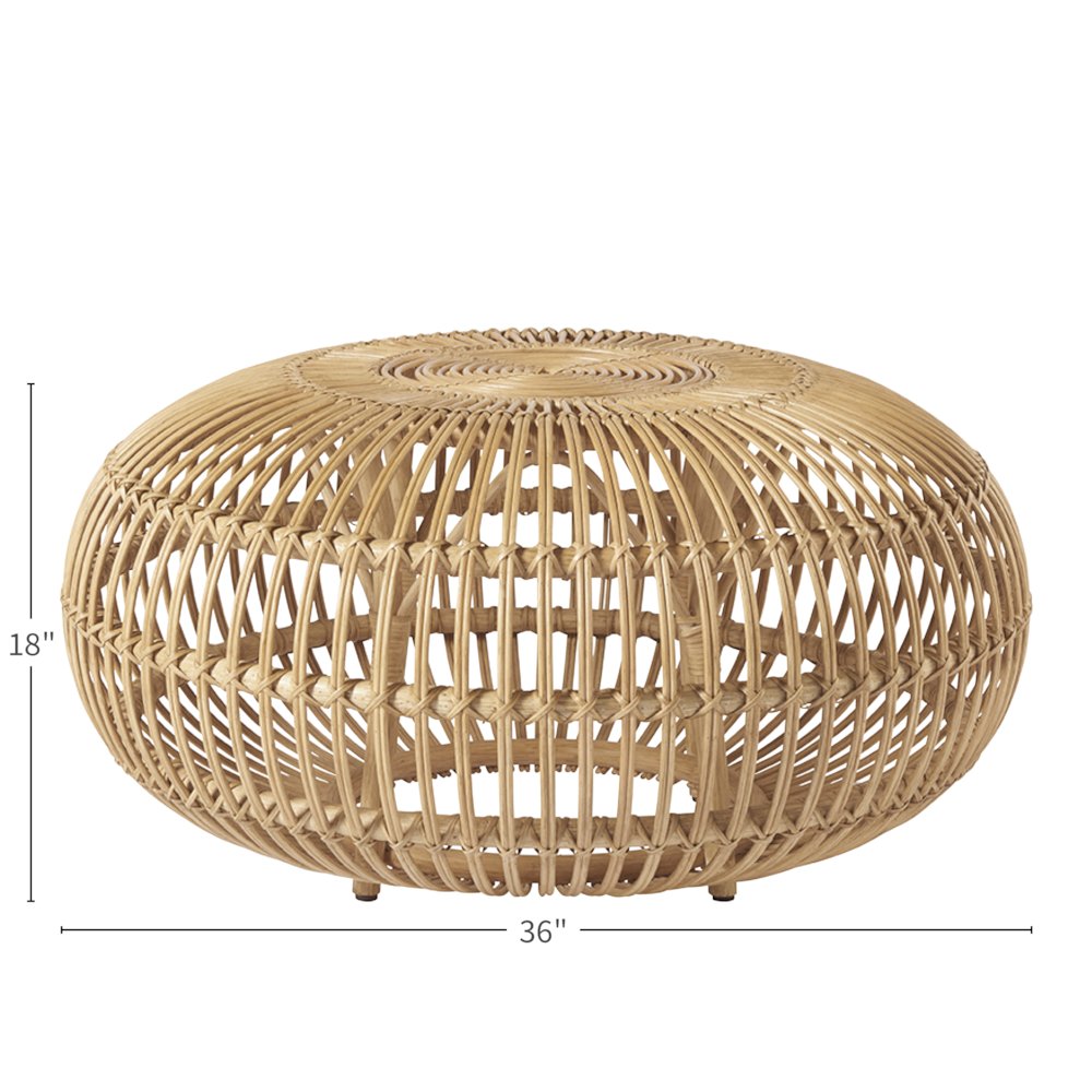 Rattan Scatter Table In Na Color. Picture 2