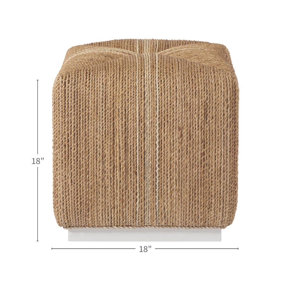 Abaca Cube Ottoman. Picture 2