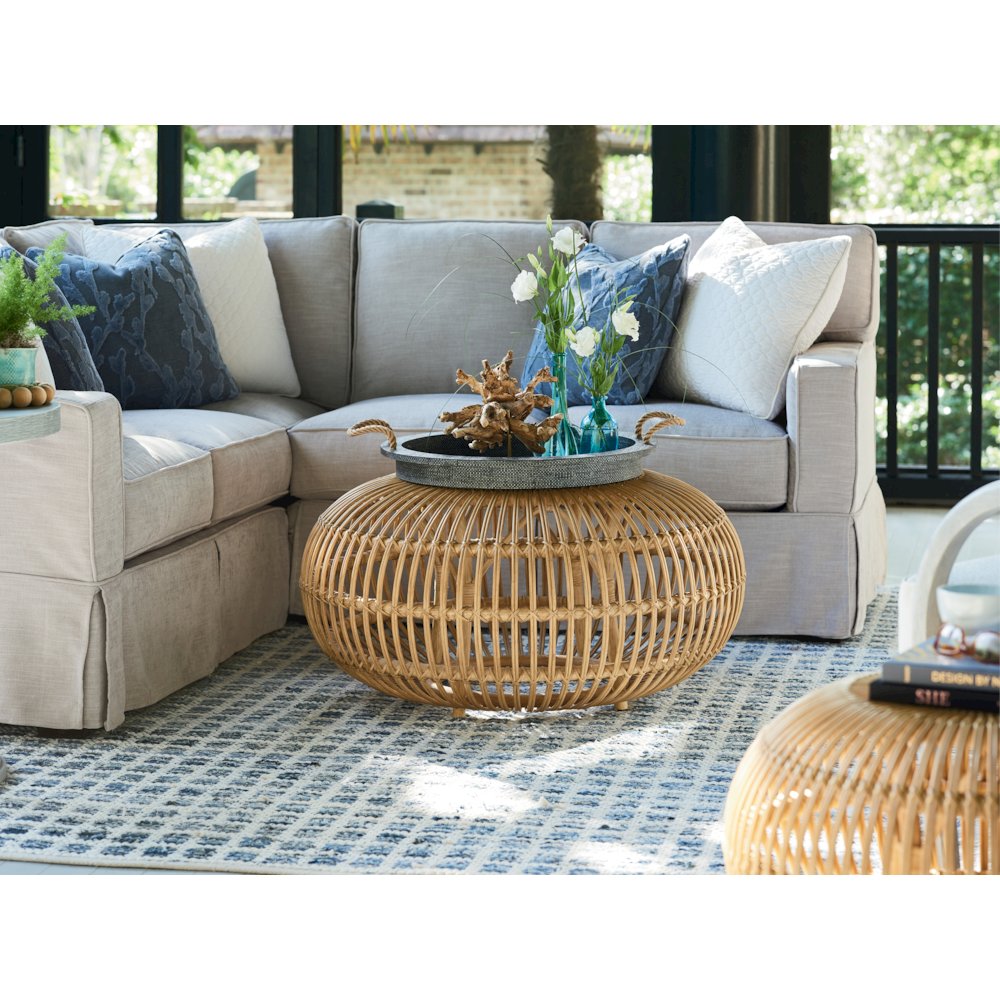 Rattan Scatter Table In Na Color. Picture 3