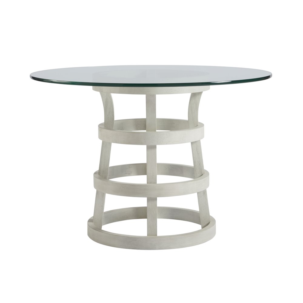 Round Glass Table 44" In Sandbar Color. Picture 1