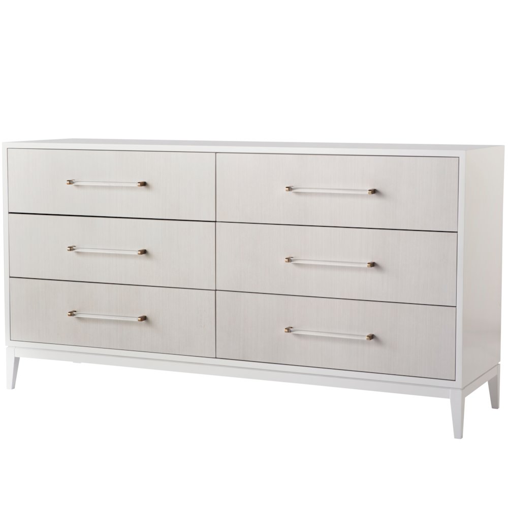 Brentwood Dresser In White Lacquer Color. Picture 2