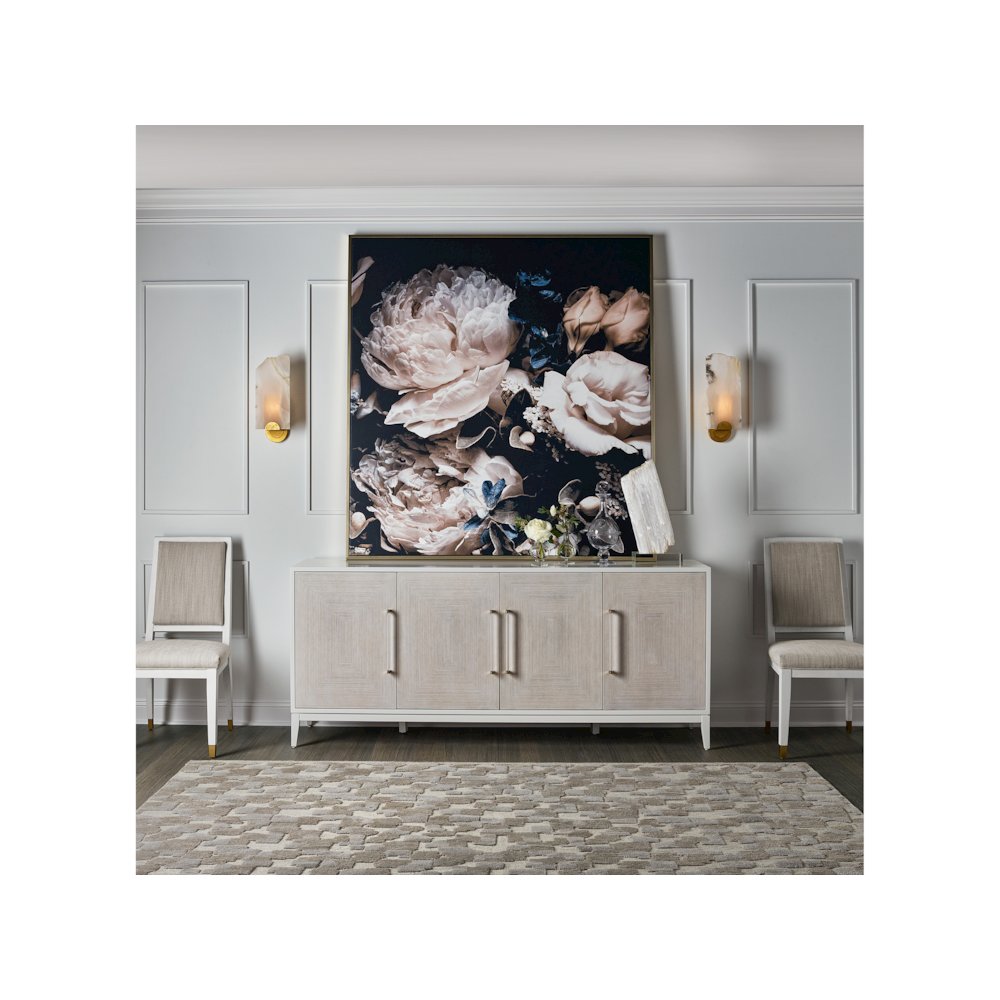 Desert Rose Credenza In White Lacquer Color. Picture 4
