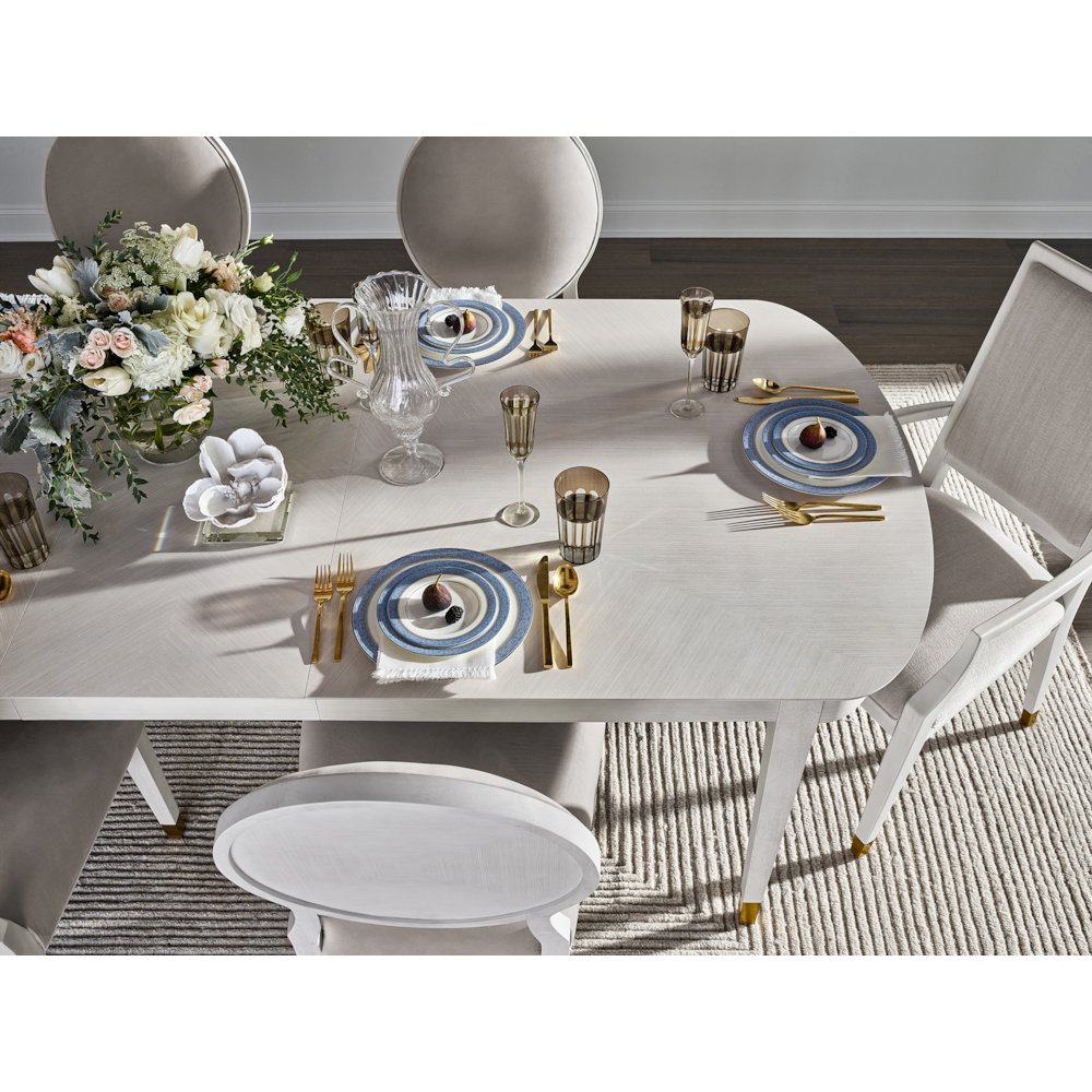 Marion Dining Table In Alabaster Color. Picture 5