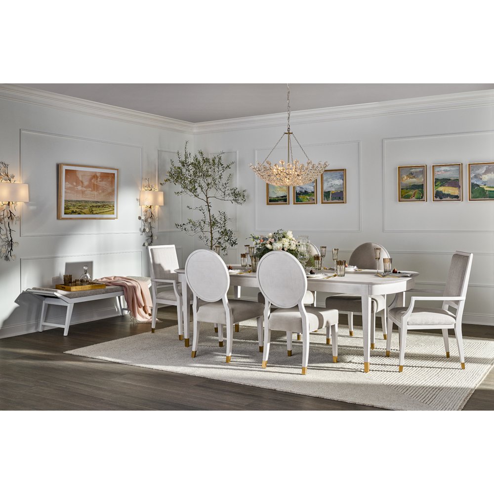 Marion Dining Table In Alabaster Color. Picture 4