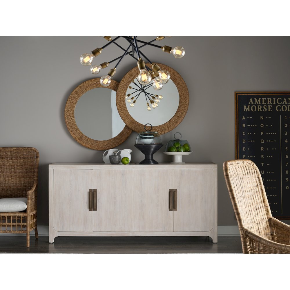 Blair Credenza In Weathered Gray Color. Picture 4