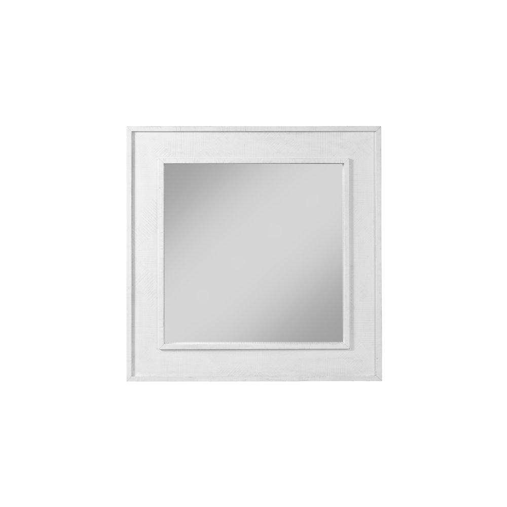 Square Mirror In Rustic Oak Color. Picture 2