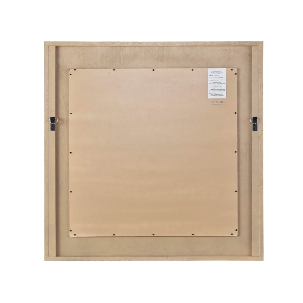 Square Mirror In Rustic Natural Oak Color. Picture 2
