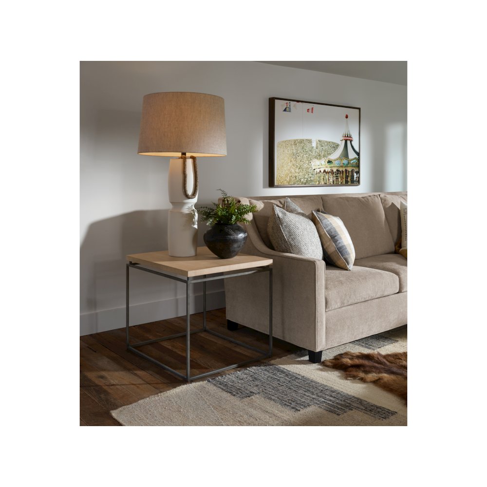 End Table In Rustic Natural Oak Color. Picture 3