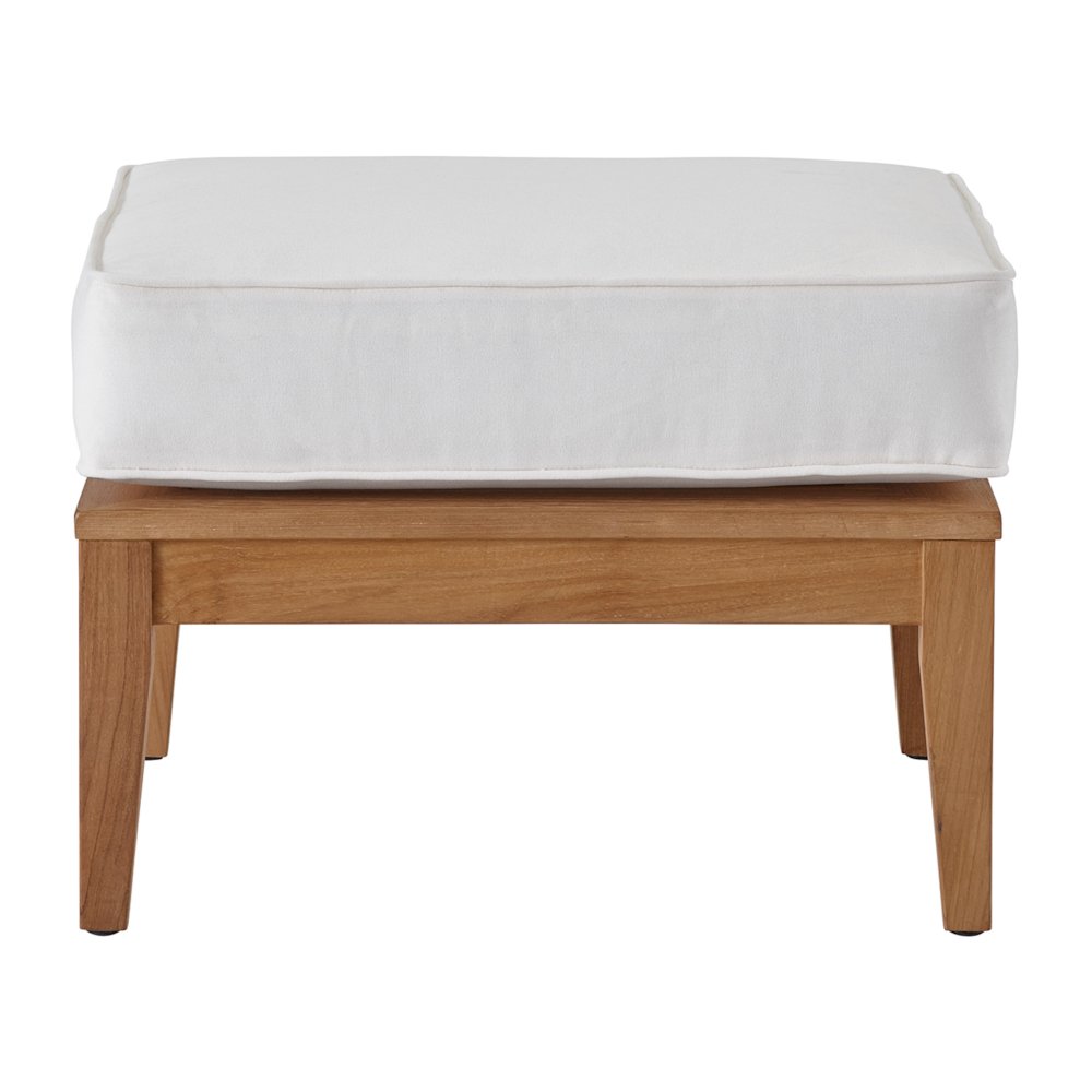 Chesapeake Ottoman In Grade A Natural Teak Color. Picture 1