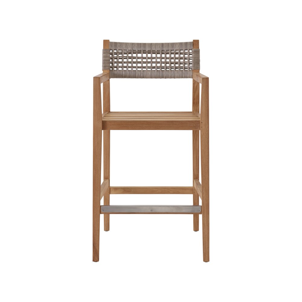 Chesapeak Bar Stool In Stainless Steel Color. Picture 4