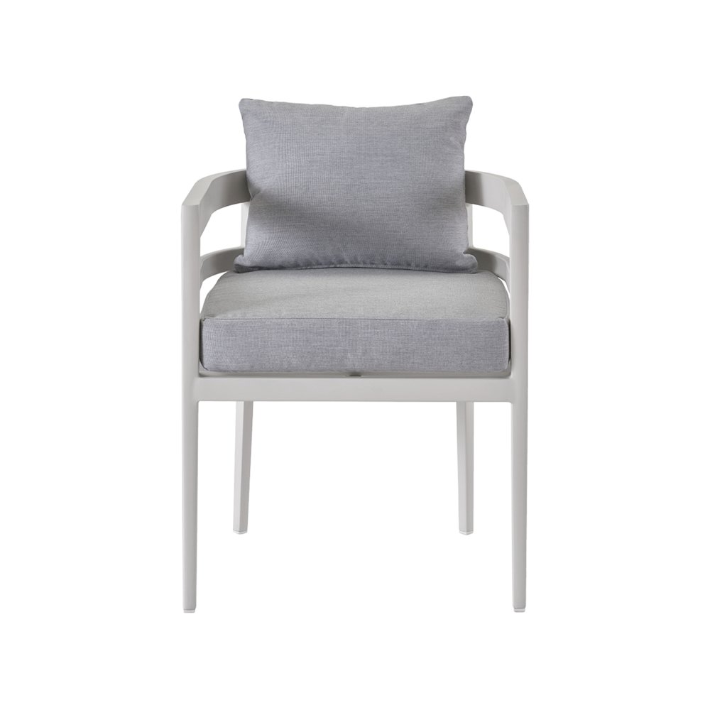 Sout Beach Dining Chair In Chalk Aluminum Color. Picture 1