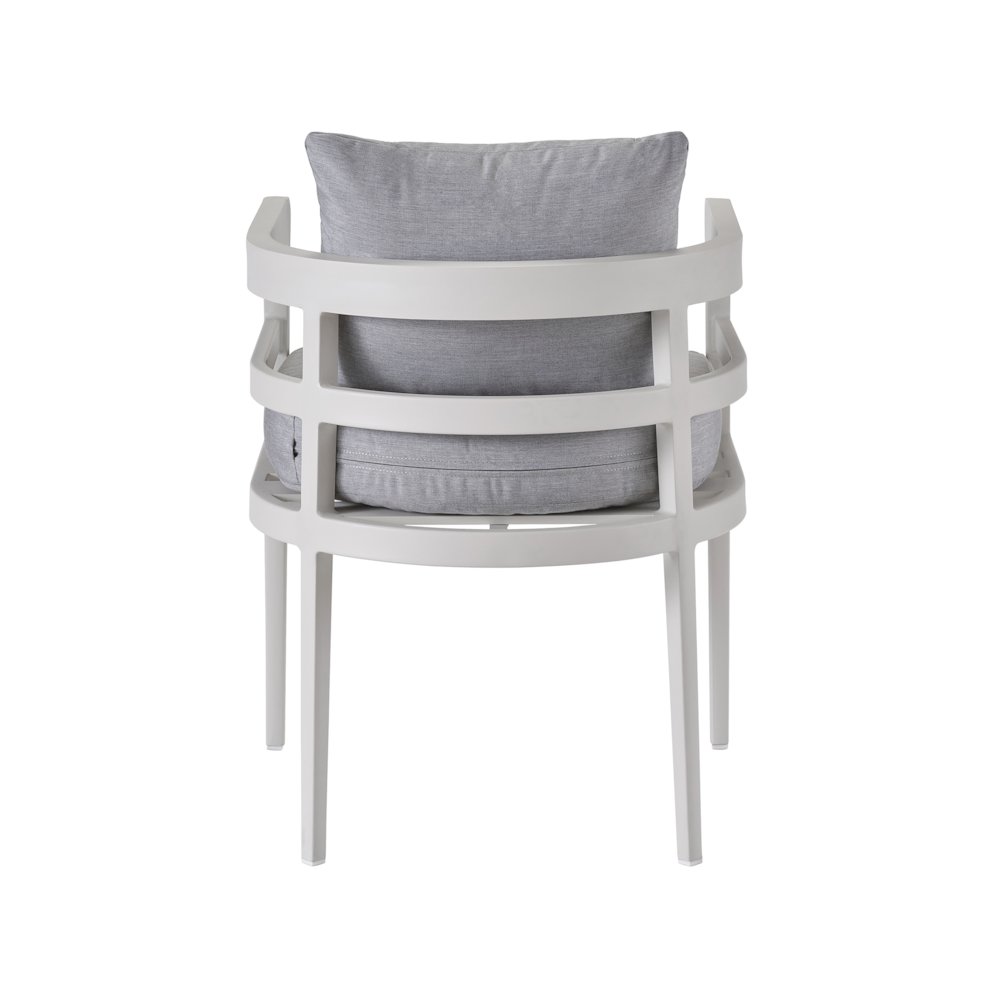 Sout Beach Dining Chair In Chalk Aluminum Color. Picture 3