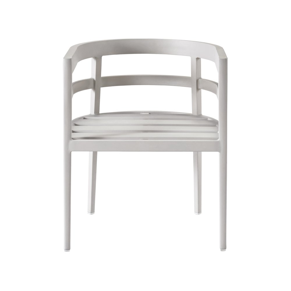 Sout Beach Dining Chair In Chalk Aluminum Color. Picture 4