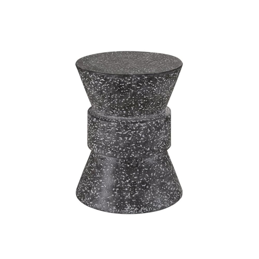 Gray Concrete  Accent Table for Patio or Living Room Use – Round Side Table. Picture 1